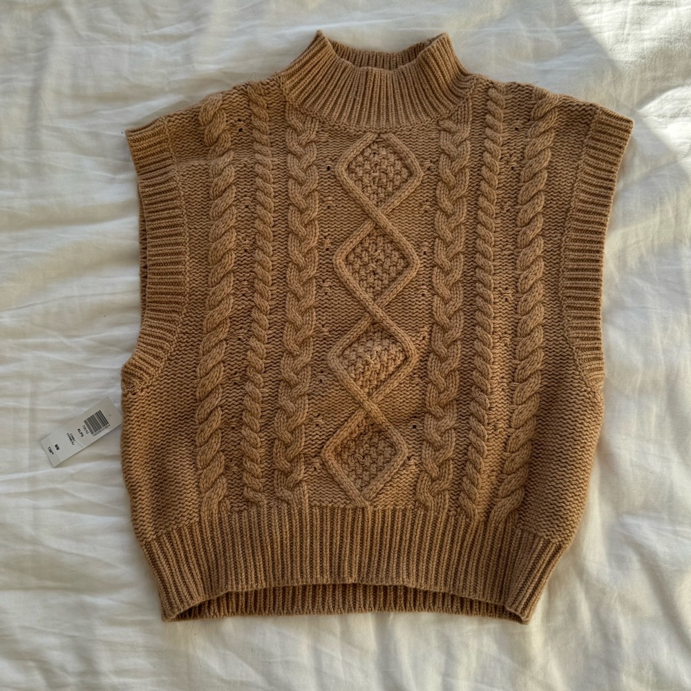 Aritzia Tan Sweater Vest